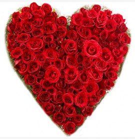 100 Roses Heart Shape Bouquet