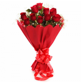12 Roses Hand Bouquet 